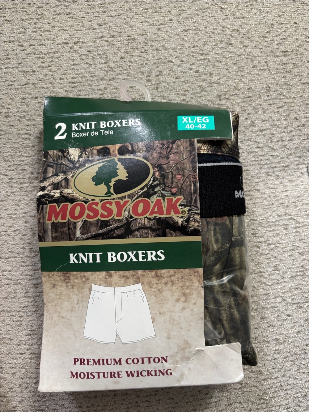 Mossy Oak Camouflage Knit Boxers - Green and Brown